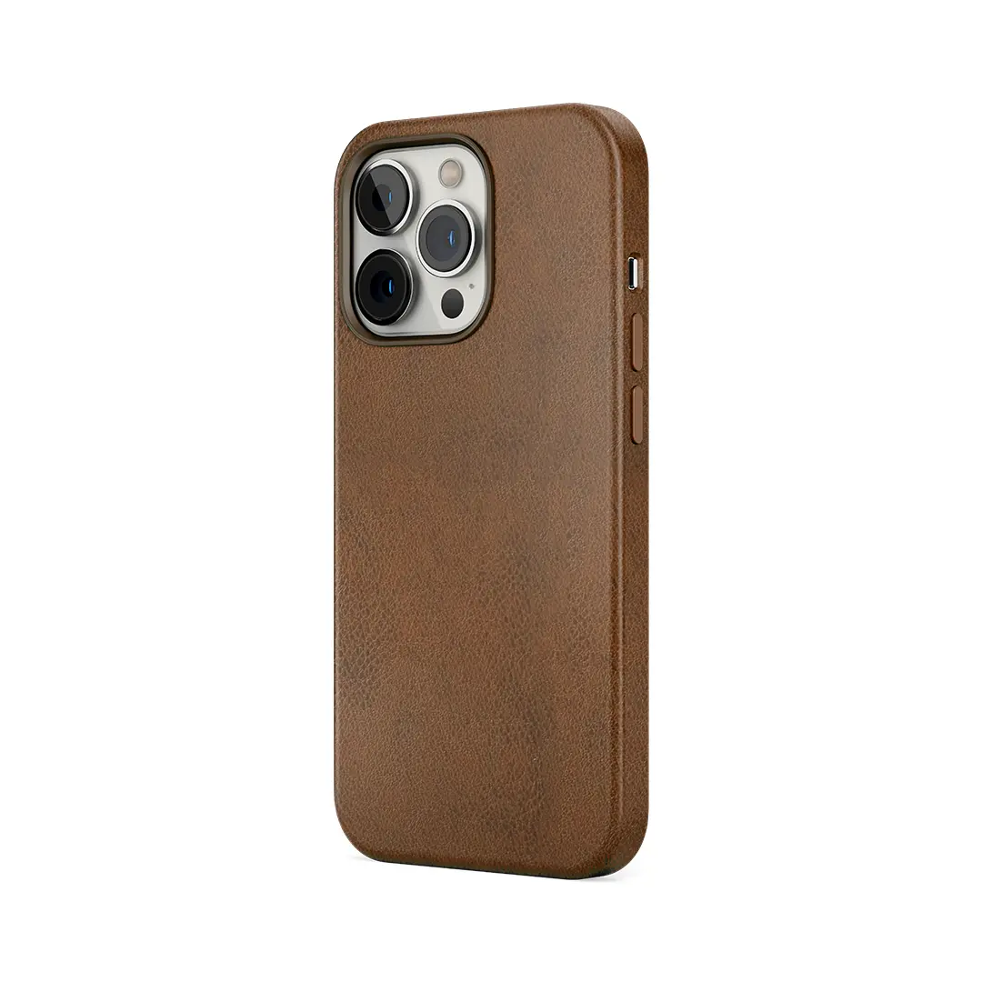 COVER IPHONE IN ECOPELLE MAGSAFE - BROWN - Image 2