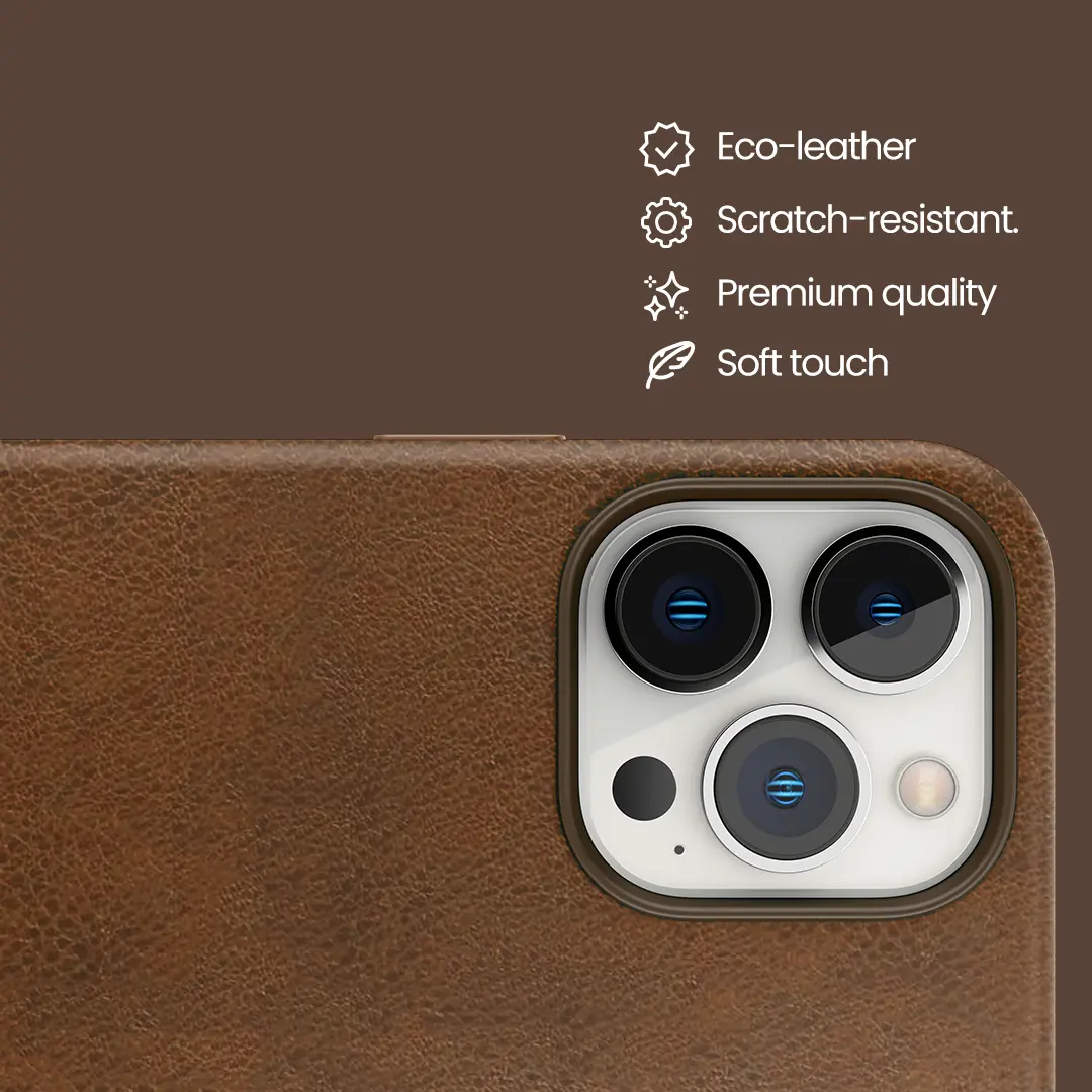COVER IPHONE IN ECOPELLE MAGSAFE - BROWN - Image 3