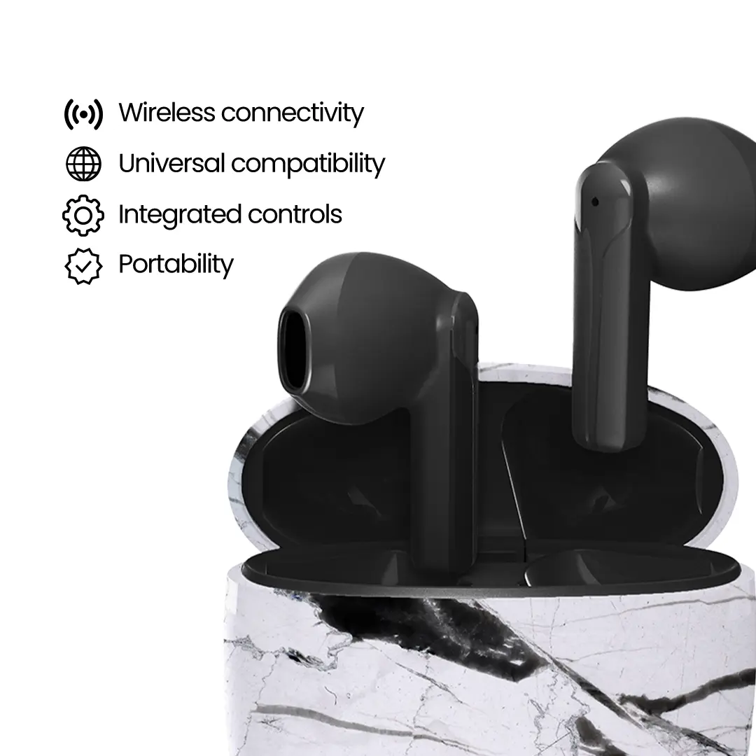 CUFFIE BLUETOOTH - WHITE MARBLE - Image 3