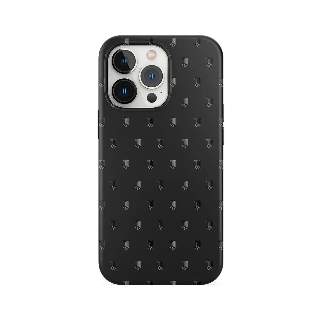 JUVENTUS - COVER GREY LOGO PATTERN BLACK