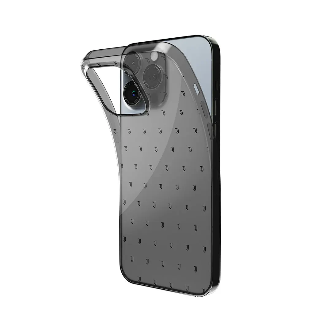 JUVENTUS - COVER BLACK LOGO PATTERN TRASPARENTE - Image 2