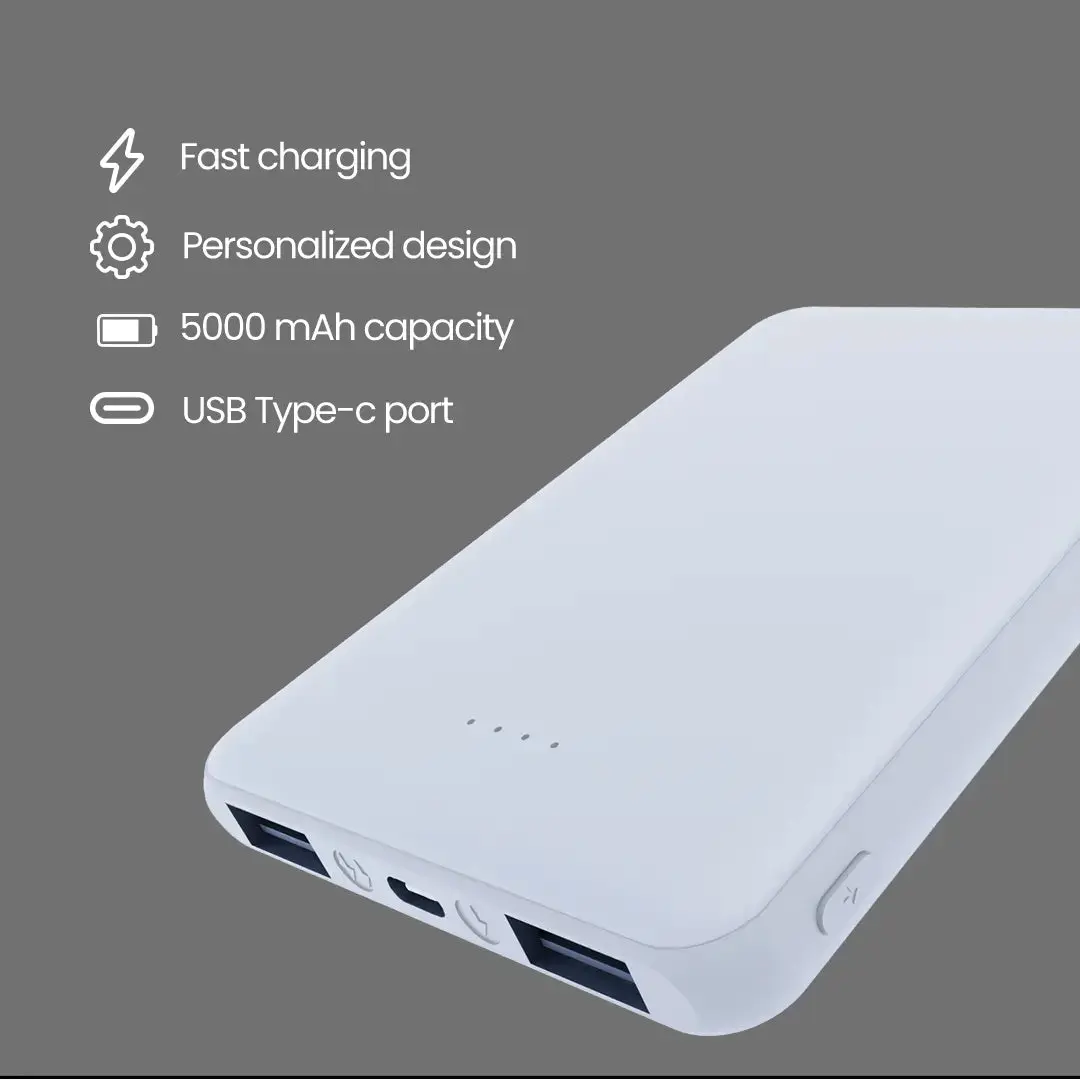POWERBANK 5000 mah - WHITE - Image 4