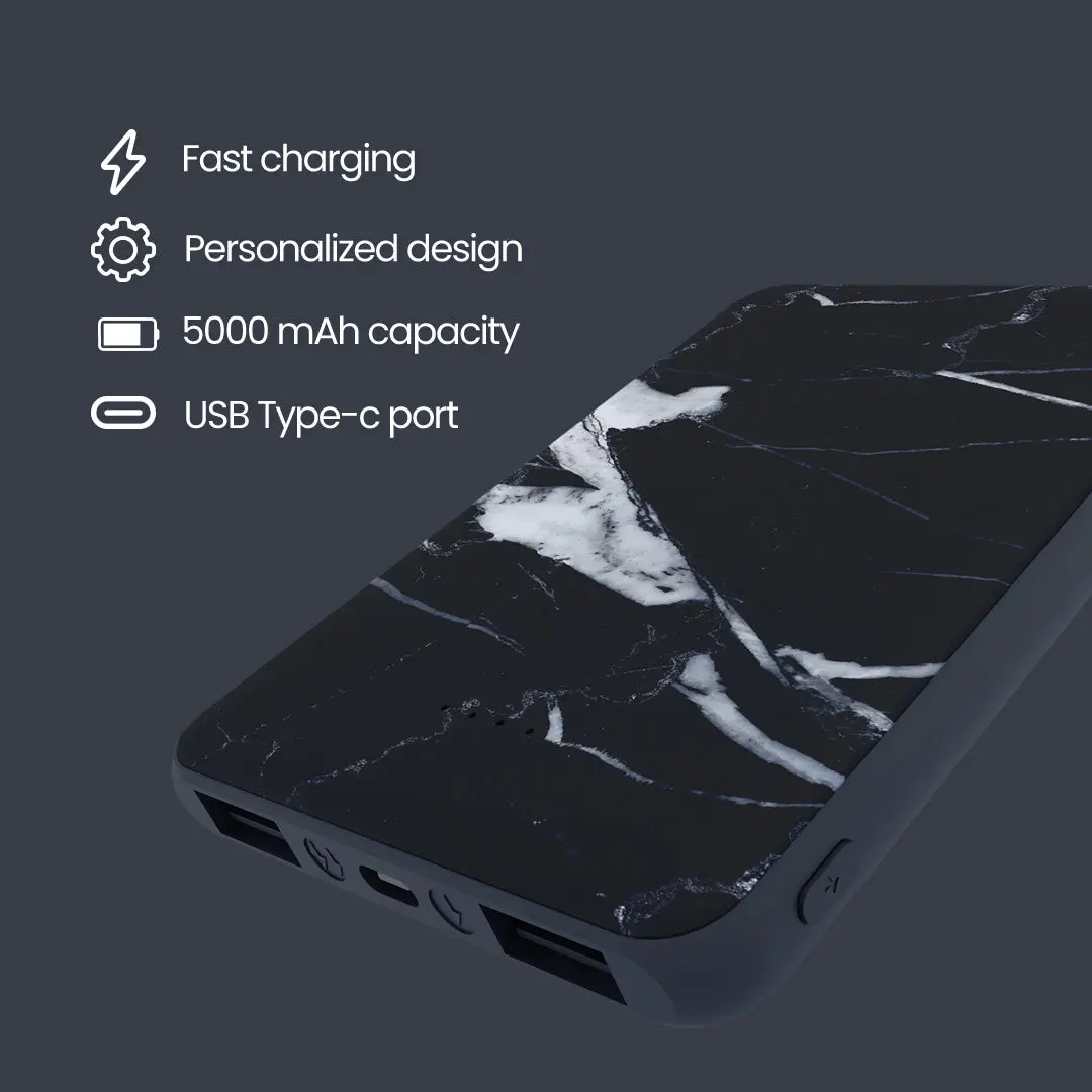 POWERBANK 5000mah - BLACK MARBLE - Image 4