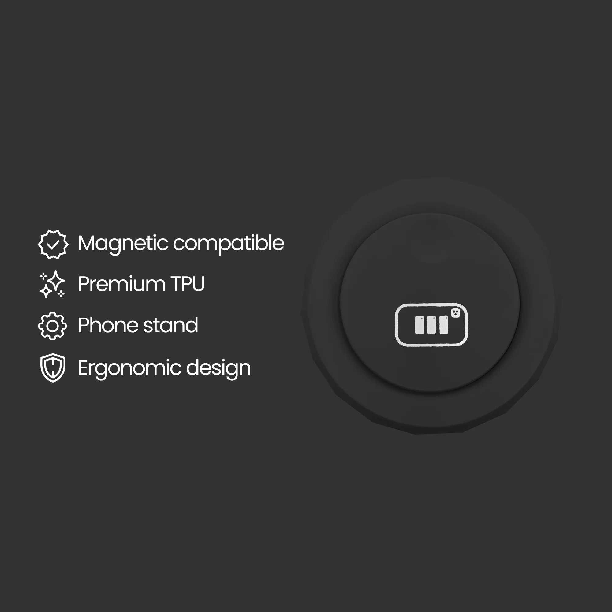 SUPPORTO TPU MAGNETIC - BLACK - Image 3